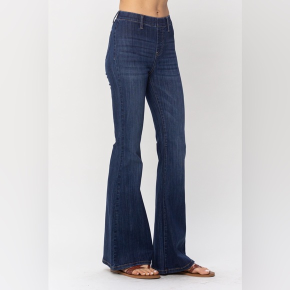 New! judy blue high waist pull on flare jeggings JB88276REG DK JB88276PL DK - Picture 11 of 12